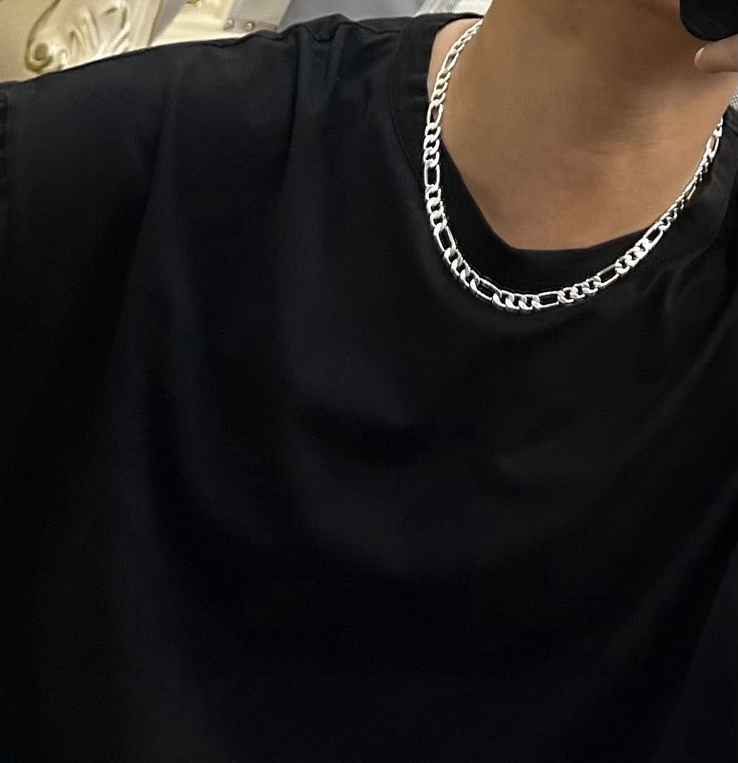 Tiffany & Co. Sterling Silver Figaro Chain Necklace
